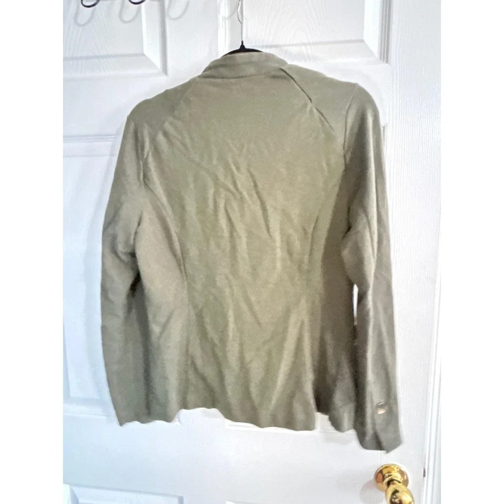 Jaclyn Smith Utility Jacket Womens Medium Olive Green Military Safari‎ Layering